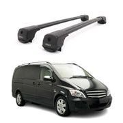 Dachträger Grundträger für Mercedes Vito W639 2003-2014 Aluminium Schwarz 2tlg