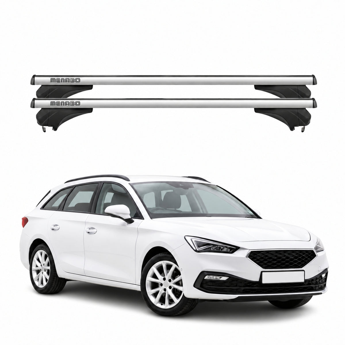 Menabo Dachträger für Cupra Leon IV Sportstourer 2020-2026 Aluminium Silber