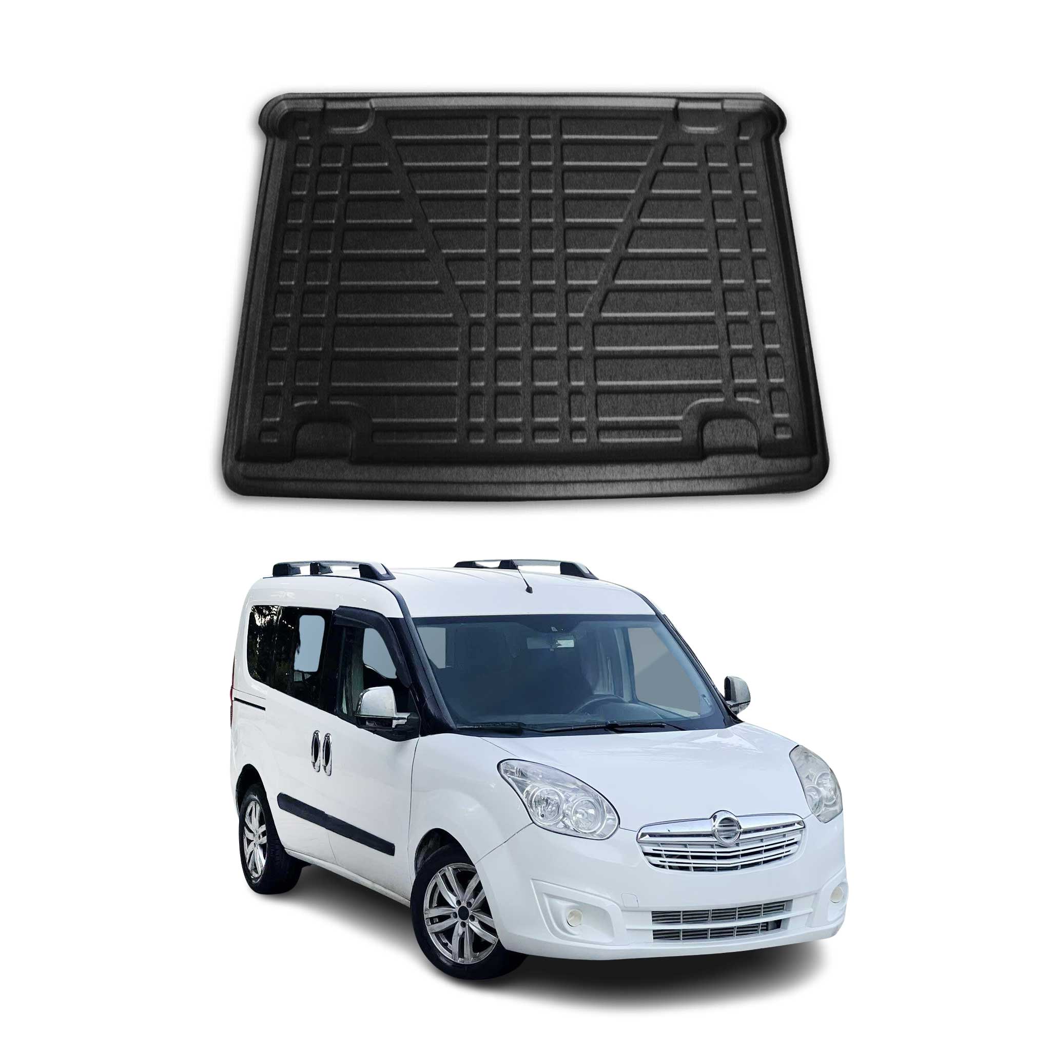 Kofferraumwanne Laderaumwanne für Opel Combo D 2011-2018 Gummi TPE Schwarz