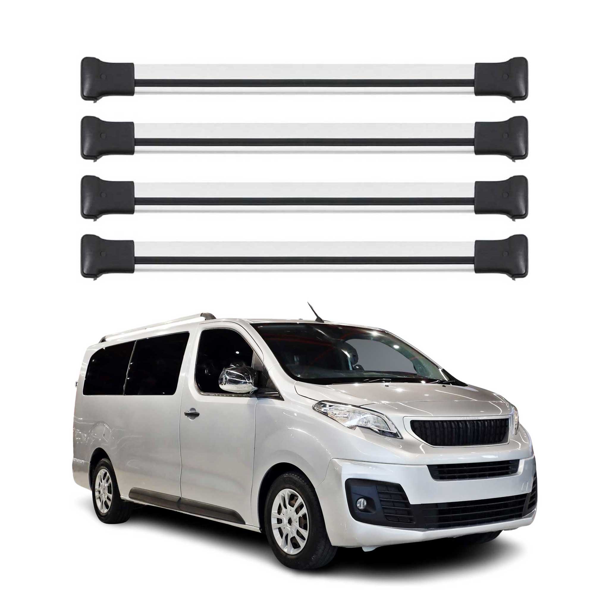 Dachträger Grundtäger für Peugeot Expert / Traveller 2016-2026 Alu Silber 4 tlg