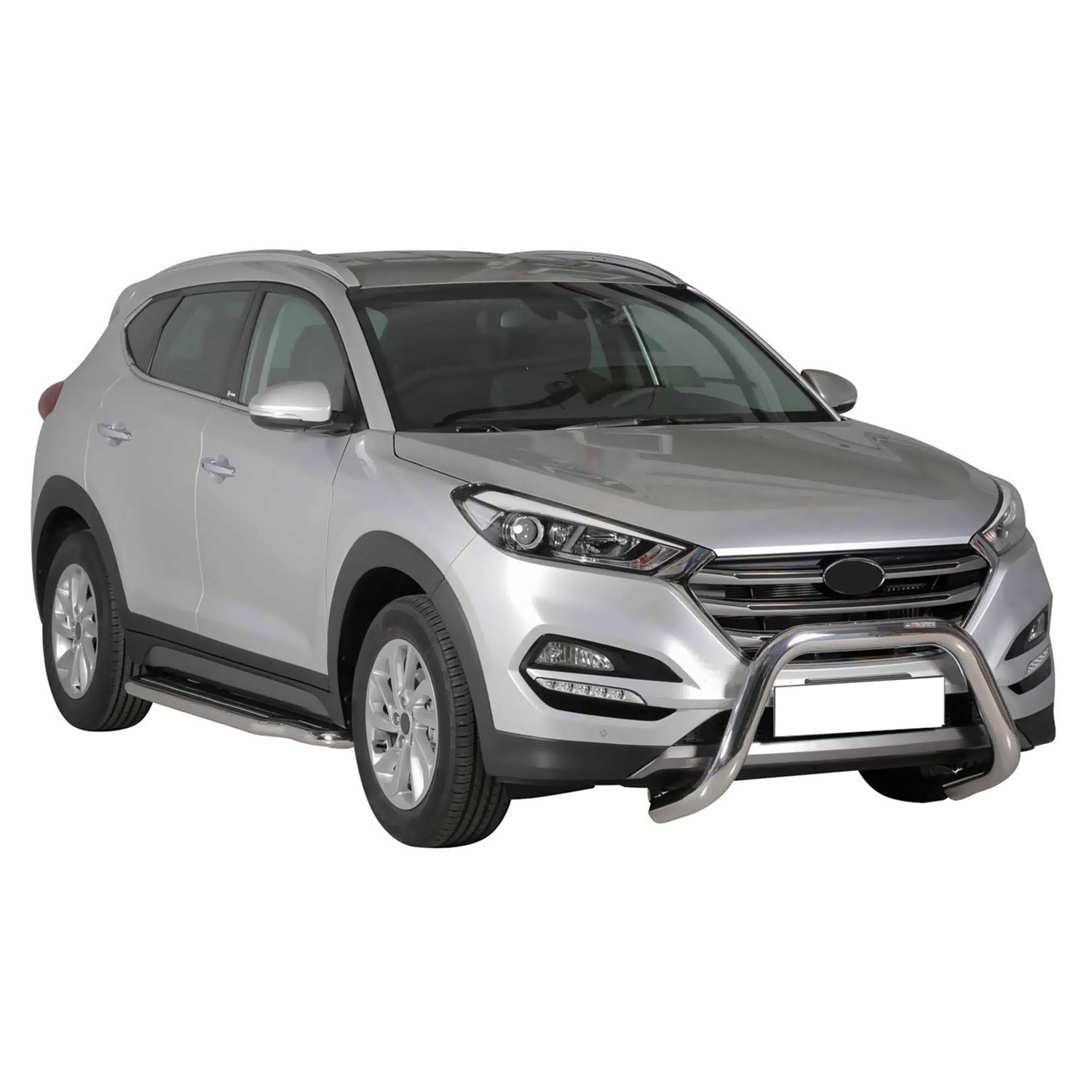 Frontbügel Frontschutzbügel für Hyundai Tucson 2015-2018 ø76mm Stahl Silber