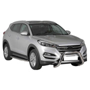 Frontbügel Frontschutzbügel für Hyundai Tucson 2015-2018 ø76mm Stahl Silber