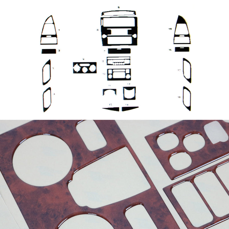 Innenraum Dekor Cockpit für Citroen C4 2004-2010 Wurzelholz Optik 18x