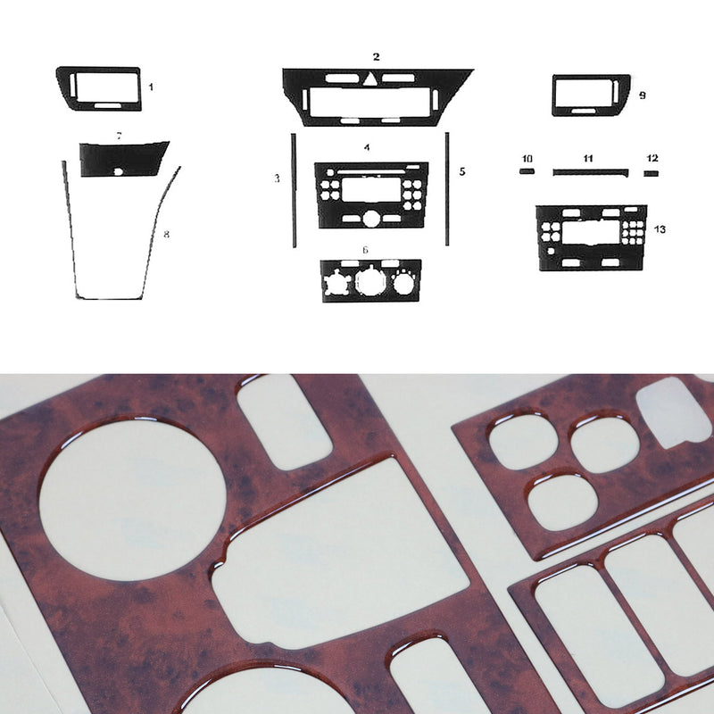 Innenraum Dekor Cockpit für Opel Astra H 2004-2009 Wurzelholz Optik 13tlg