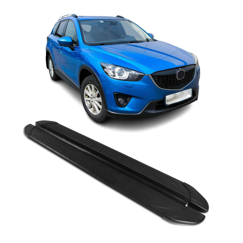 Trittbretter Seitenschweller für Mazda CX-5 2012-2017 Aluminium Schwarz 2tlg
