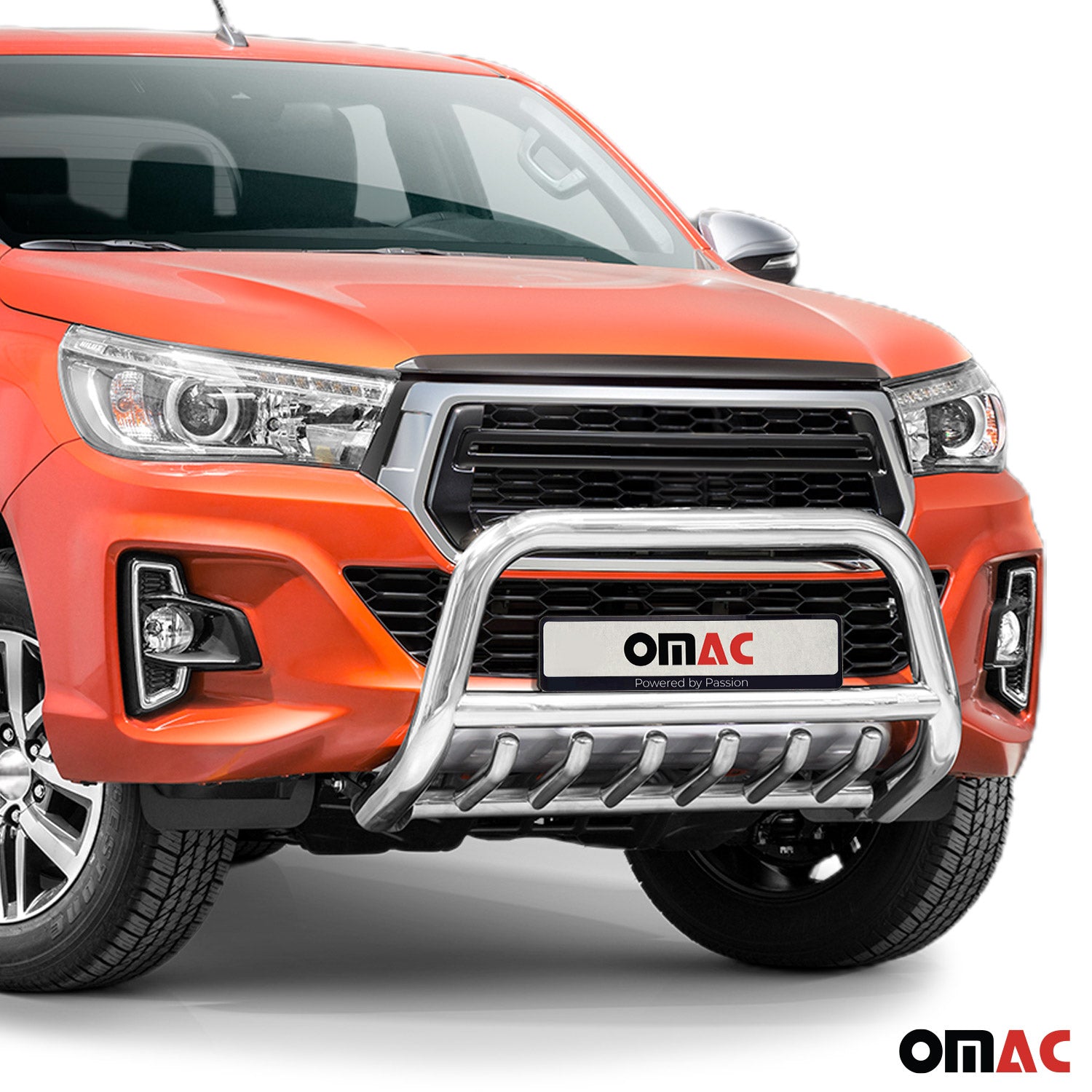 Frontbügel Frontschutzbügel für Toyota Hilux 2018-2021 mit ABE Stahl Silber