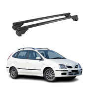 Dachträger für Nissan Almera II Schrägheck 2003-2008 Facelift TÜV Alu Schwarz 2x