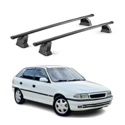 Stahl Dachträger für Opel Astra F Schrägheck Kombi 1991-1998 TÜV 2tlg Schwarz