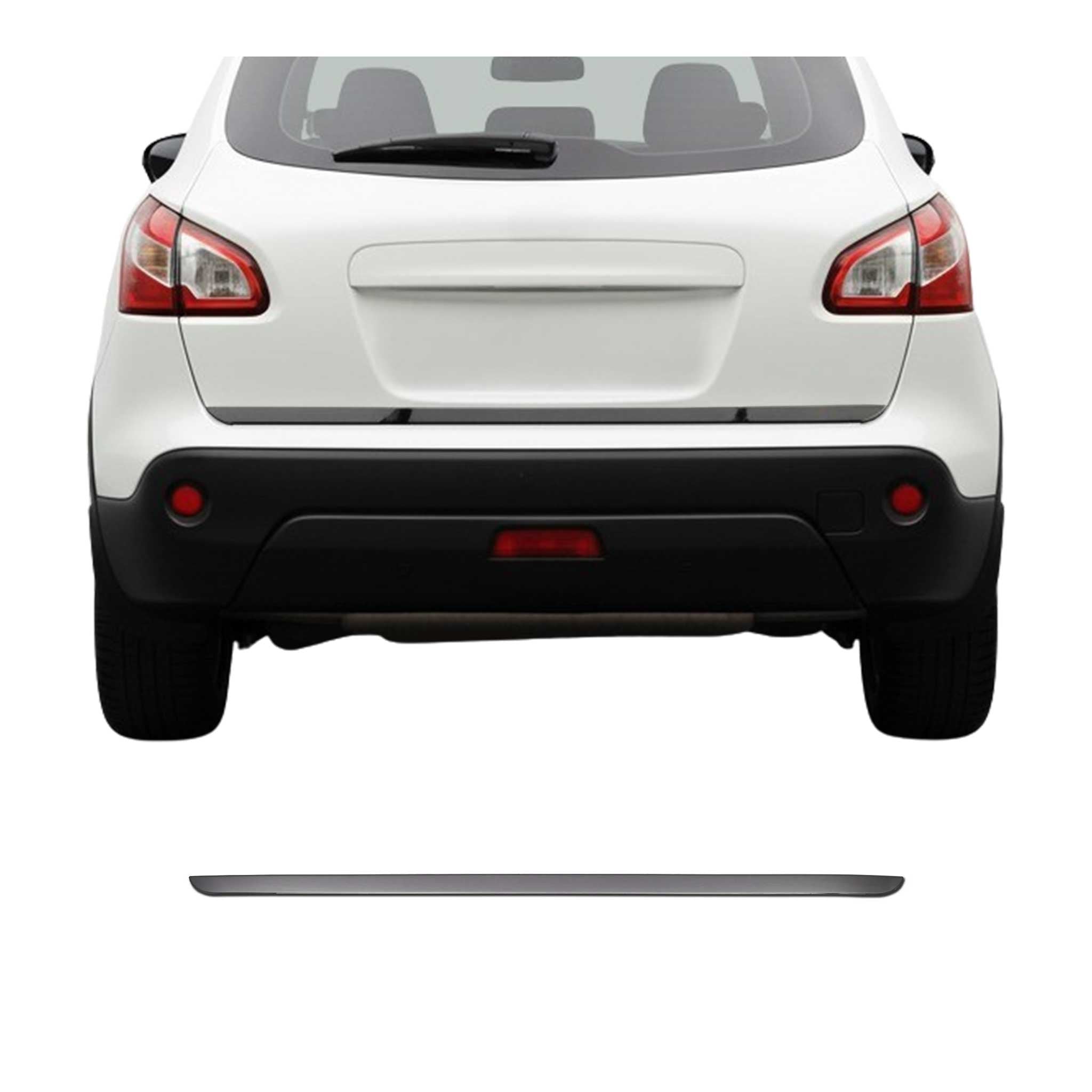 Kofferraumleiste Heckleiste für Nissan Qashqai J11 2014-2021 Edelstahl Dunkel