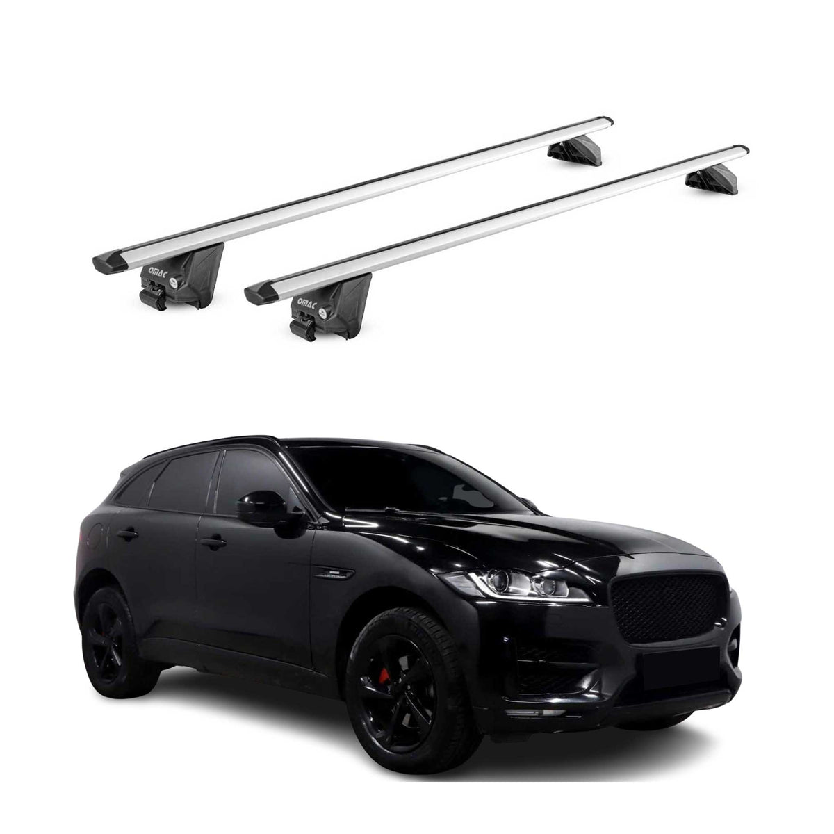 Dachträger Grundtäger für Jaguar F-Pace 2016-2025 100kg Aluminium Silber 2x ABE