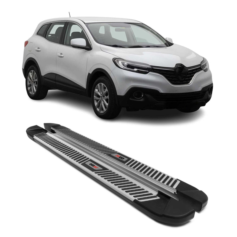 Trittbretter Seitenbretter Schweller für Renault Kadjar 2015-2025 Alu Schwarz