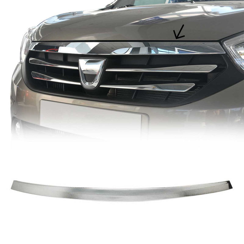 Kühlergrill Leisten Grillleisten für Dacia Lodgy Stepway 2013-2024 Chrom Silber