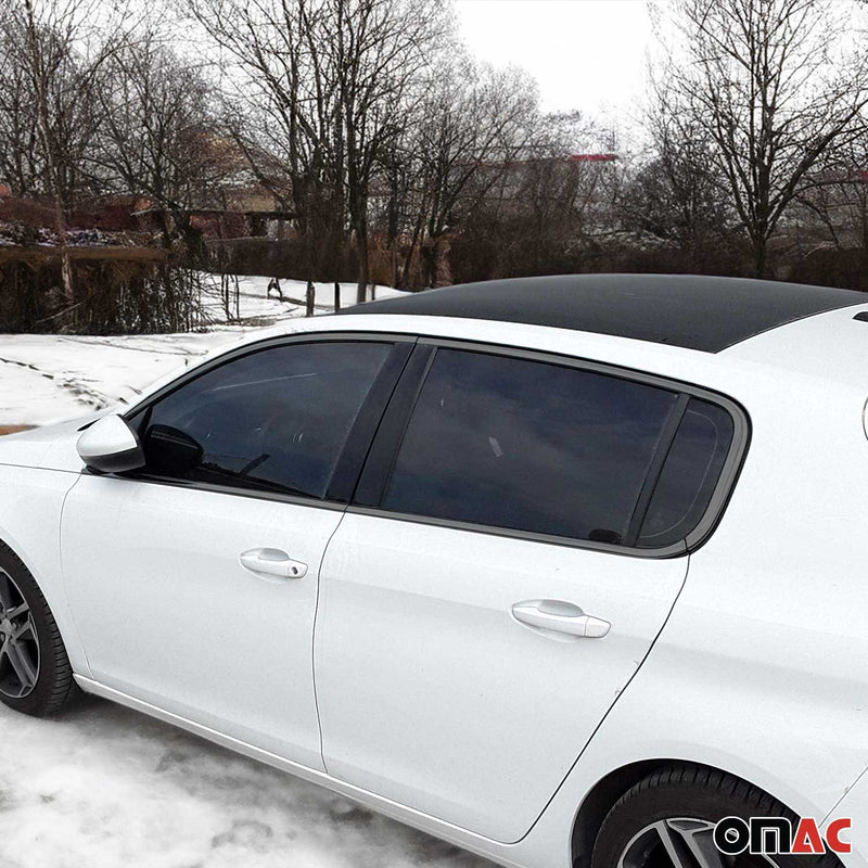 Fensterleisten Zierleisten für Peugeot 308 2013-2021 Edelstahl Dunkel 10tlg