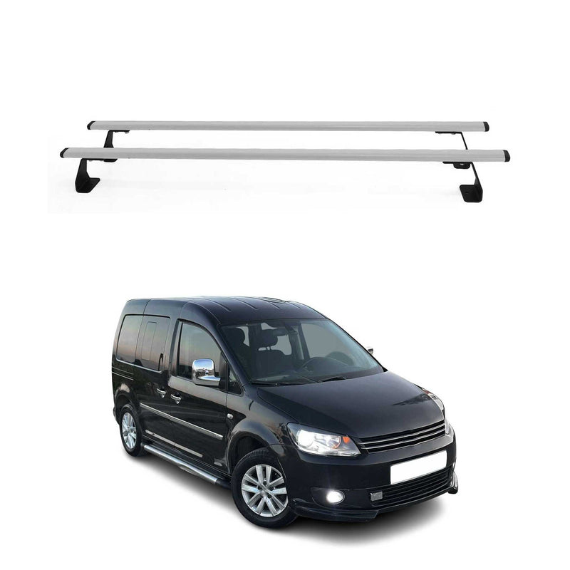 Dachträger Grundtäger für VW Caddy 2004-2015 75kg Stahl Silber 2 tlg