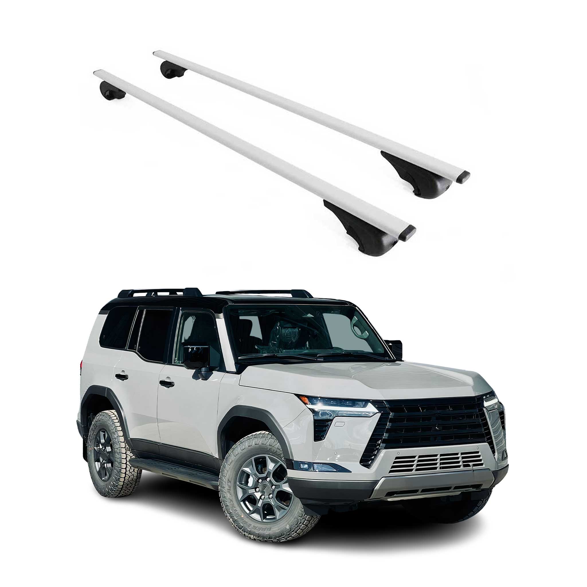 Dachträger Grundtäger für Lexux GX III 2024-2026 75kg Metall Silber 2 tlg
