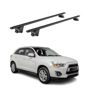 Dachträger für Mitsubishi ASX I 2010-2023 100kg Aluminium Schwarz 2 tlg ABE