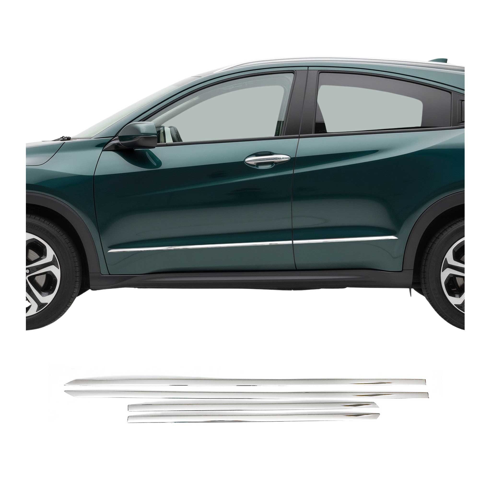 Seitentürleiste Türleisten Türschutzleiste für Honda HR-V RU5 2015-2021 Chrom 4x