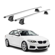 Alu Dachträger für Bmw 2er F22 Coupè 2012-2021 TÜV T-Nut 75 kg 2tlg Silber