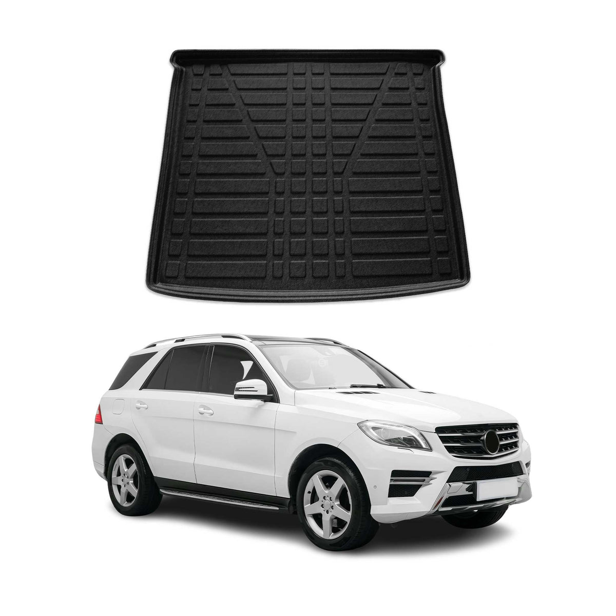 Trimak Auto-Fußmatte Oder Kofferraumwanne Oder Set Für Mercedes GLE Mercedes Gle W166 2015 2019 Gummimatten Auto Tpe Allwetter Fussmatten S0l7v0km