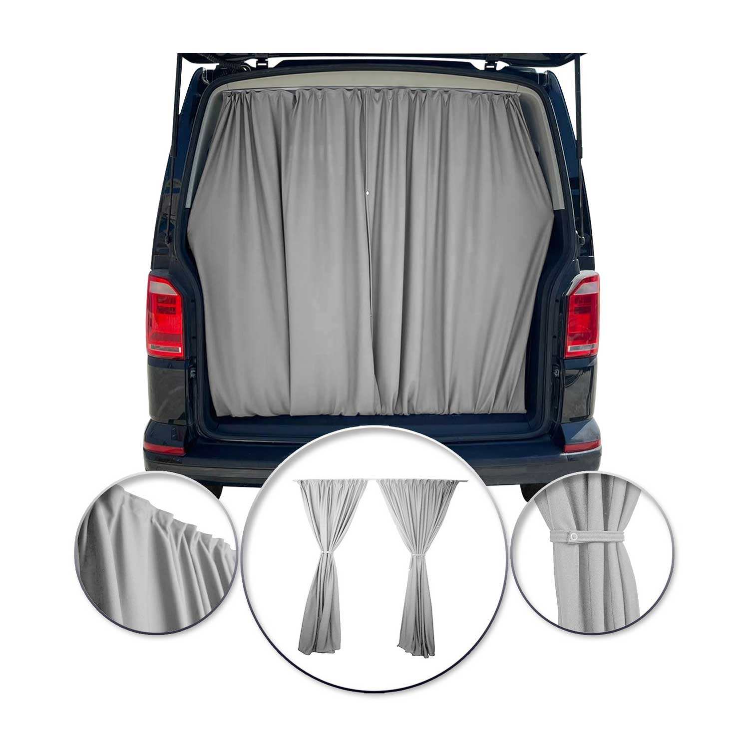 Maß Gardinen Sonnenschutz für Citroen Jumper H3 Heckklappe Vorhänge Grau
