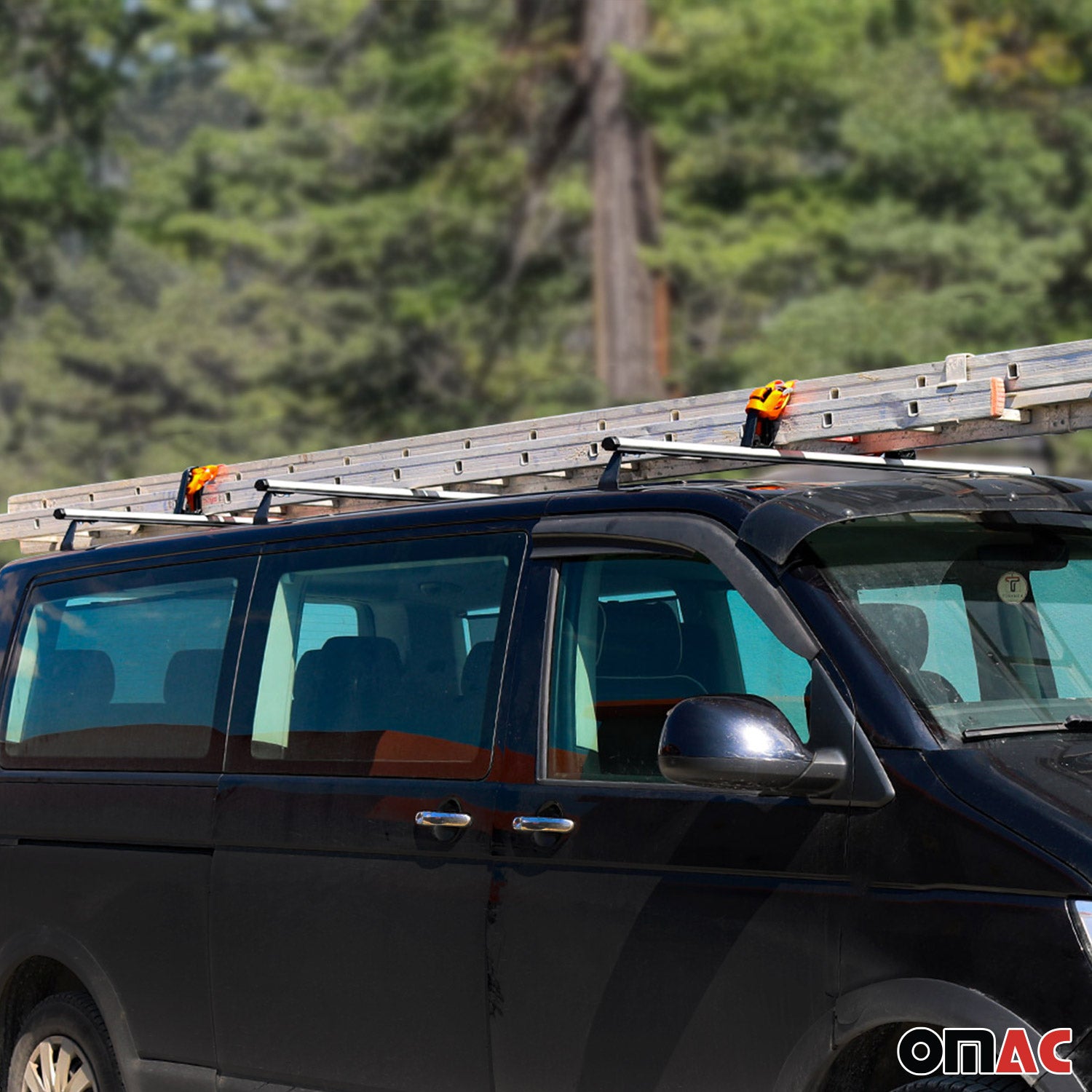 3x Dachträger + Leiterhalter Set für VW T7 Multivan 2021-2026 Silber