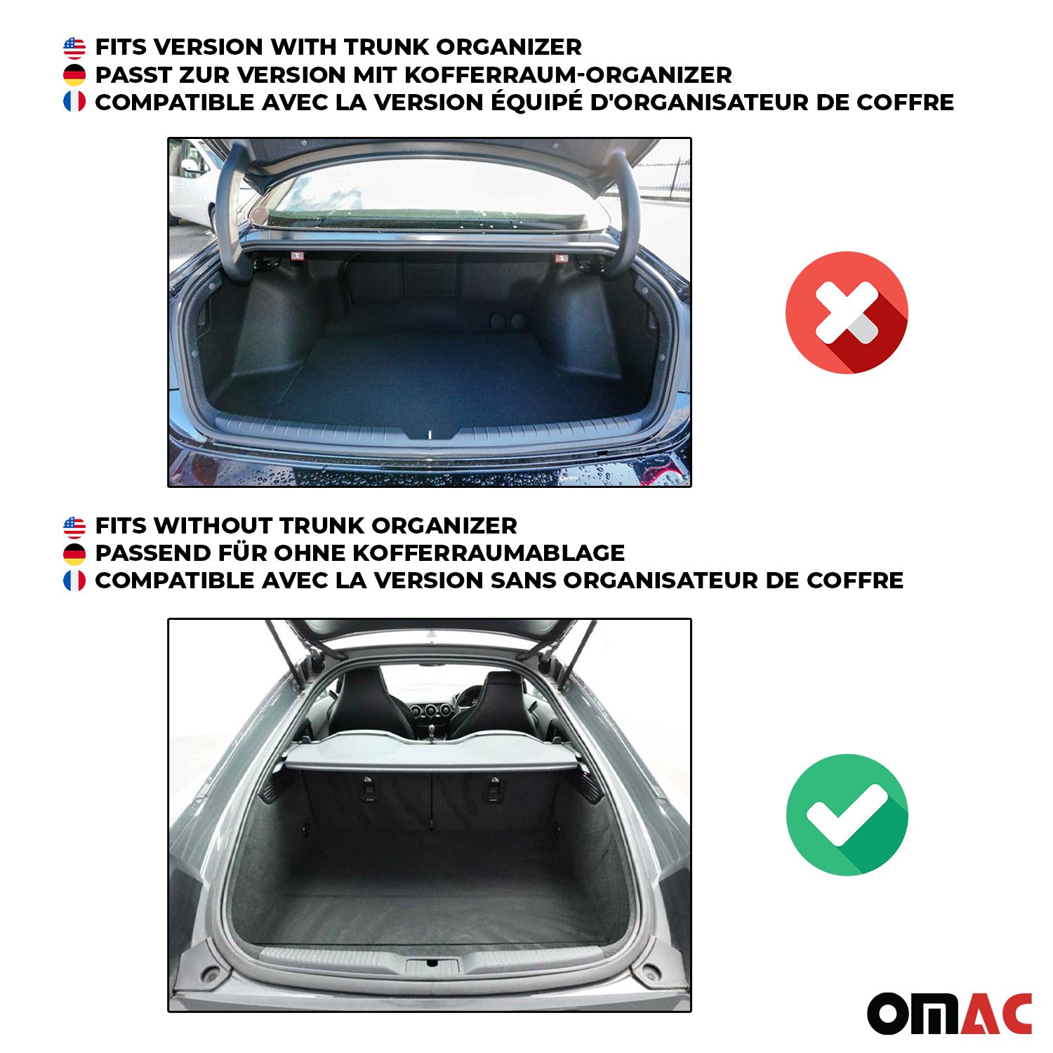 OMAC Gummi Kofferraumwanne für Kia Ceed 2006-2012 TPE Laderaumwanne Schwarz