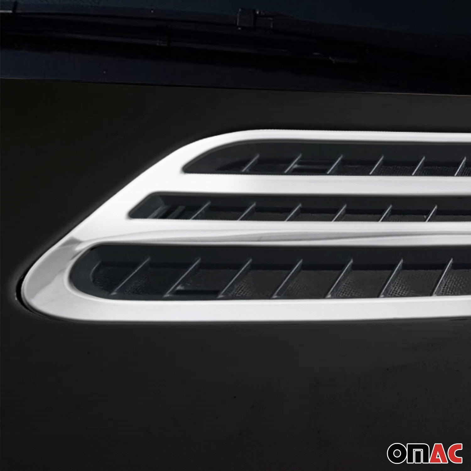 Kühlergrill Leisten Grillleisten für Mercedes Sprinter 2018-2026 Chrom Silber 2x