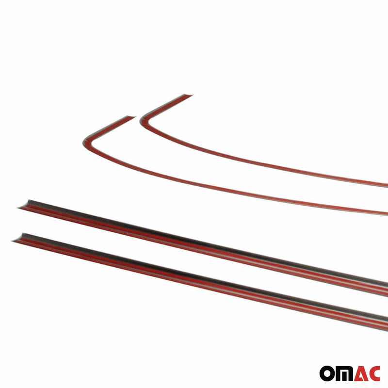 Window trim strips for Fiat Tipo 2016-2025 Above stainless steel chrome 4x