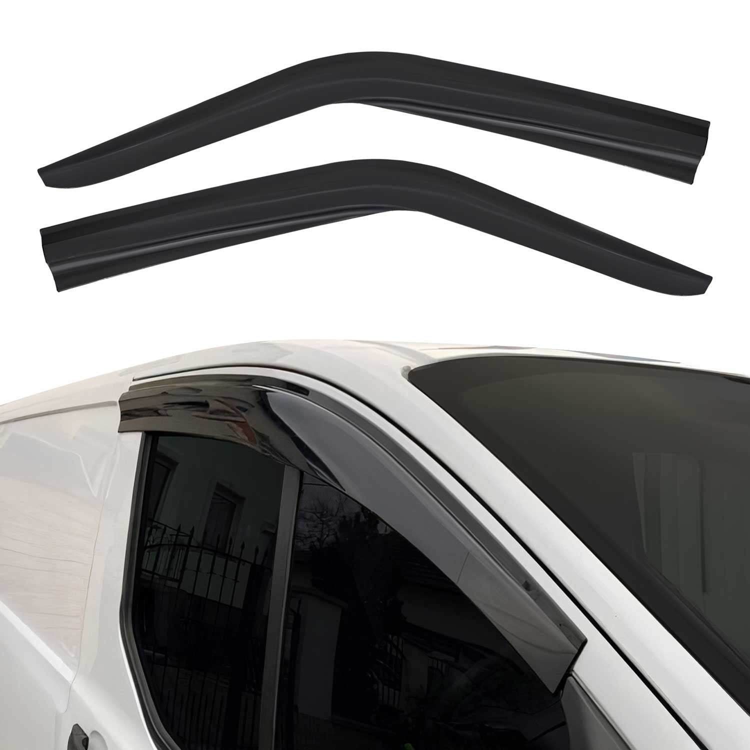 2x Windabweiser Regenabweiser für Renault Trafic / Opel Vivaro 2001-2014 Dunkel