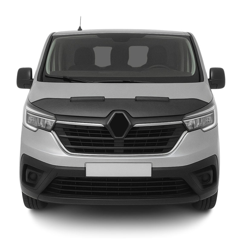 Haubenbra Steinschlagschutz für Renault Trafic X82 2020-2025 Carbon Optik Halb