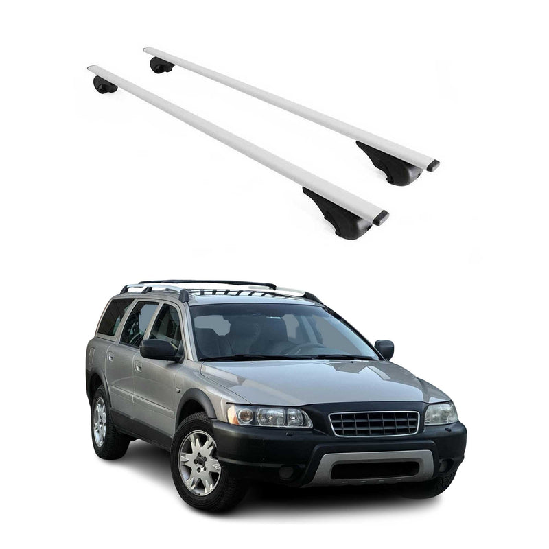 Dachträger Grundtäger für Volvo XC70 mk2 2000-2007 75kg Metall Silber 2 tlg