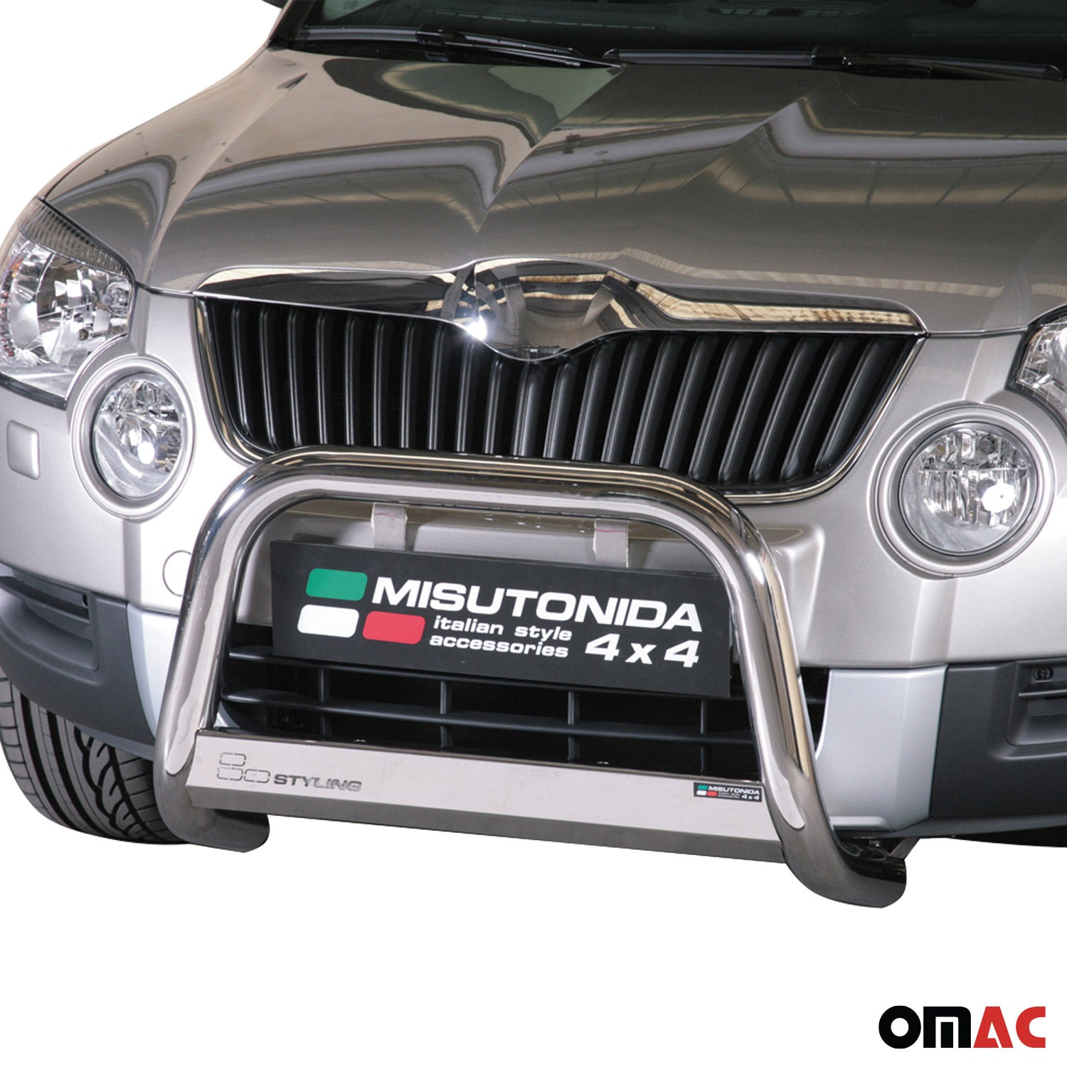 Frontbügel Frontschutzbügel für Skoda Yeti 2010-2013 ø63mm Stahl Silber Schutz
