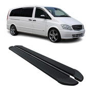 Schweller Trittbretter Schweller für Mercedes Vito W639 2003-2014 L3 Alu Schwarz