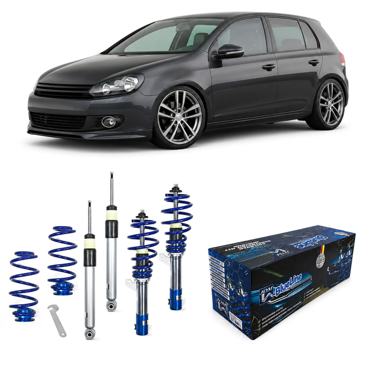 JOM BlueLine Gewindefahrwerk für VW Golf 6 4Motion 2.0TDi