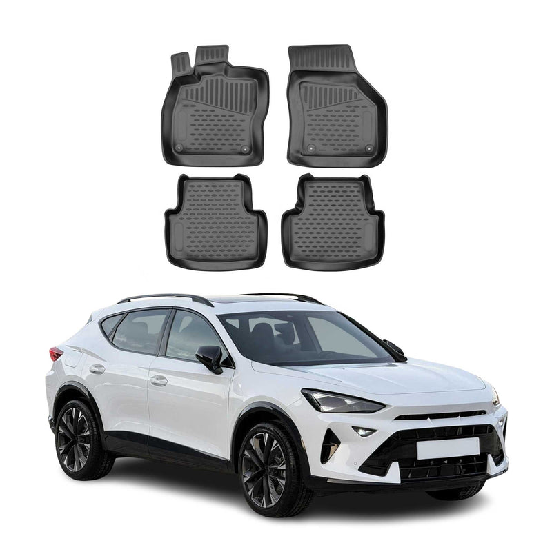OMAC Gummimatten Fußmatten für Cupra Formentor 2020-2025 TPE Matten Schwarz 4x