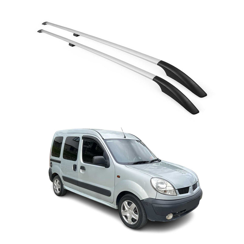 Dachreling Dachgepäckträger für Renault Kangoo 1996-2007 Kurzer Alu Silber