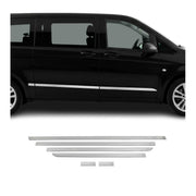 Seitentürleiste Türschutz für Mercedes Vito 2014-2026 L3 Langer Schiebetür Chrom