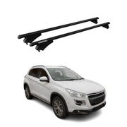 Menabo Dachträger Grundtäger für Peugeot 4008 2012-2017 75kg Alu Schwarz 2 tlg