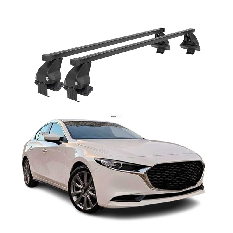 Menabo Dachträger Grundtäger für Mazda 3 BP Limo 2019-2025 50kg Stahl Schwarz 2x