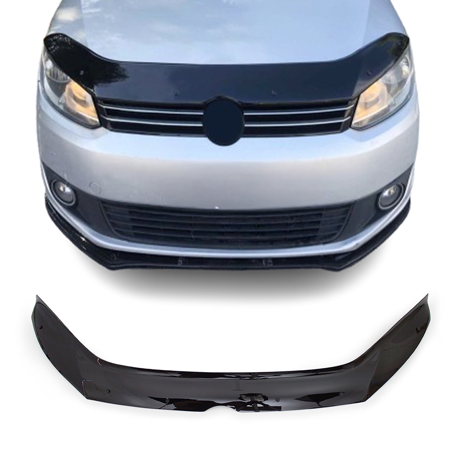 Motorhaube Deflektor Insekten Steinschlagschutz für VW Caddy 2010-2015 Dunkel