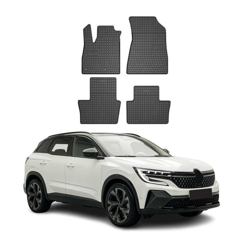 Fußmatten Gummimatten für Renault Austral 2022-2025 Mild Hybrid Schwarz 4 tlg