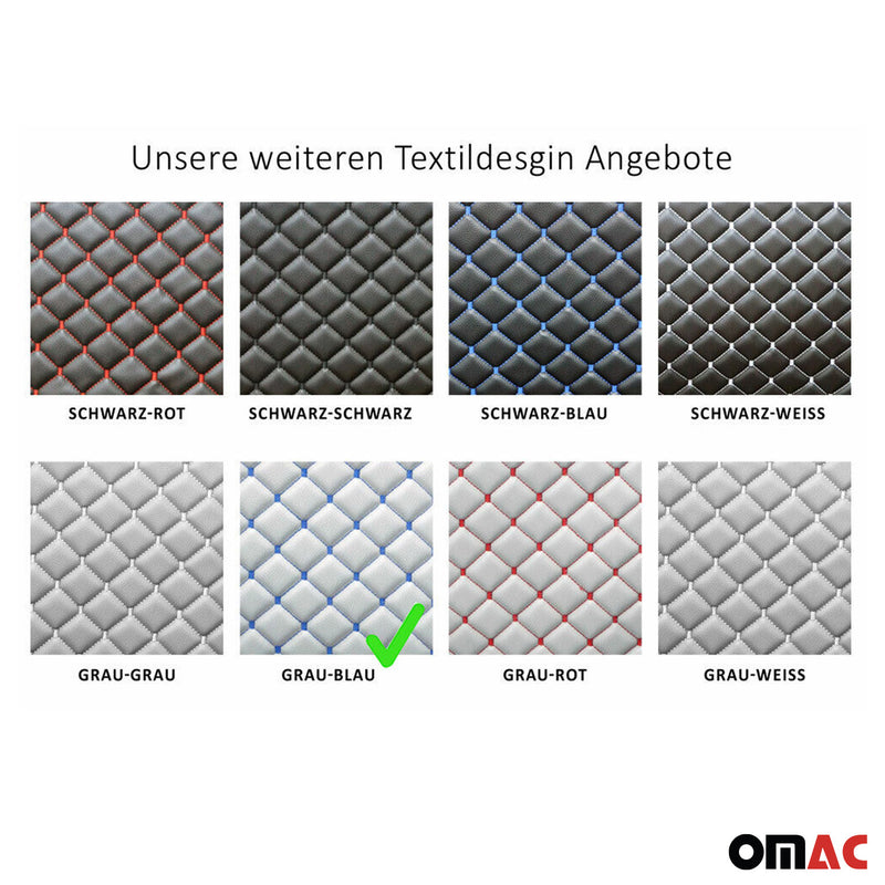 Schonbezüge Sitzbezüge für VW Transporter T5 2003-2015 Leder Grau Blau 2+1