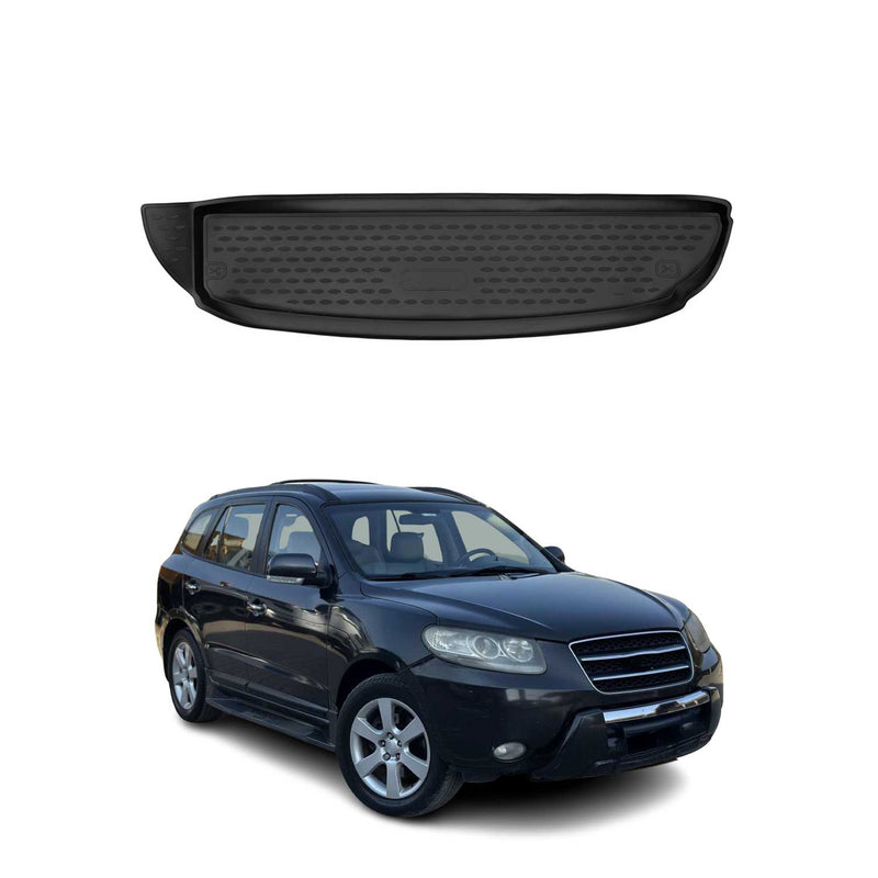 Kofferraummatte Kofferraumwanne für Hyundai Santa Fe 2006-2012 Gummi TPE Schwarz