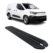 Trittbretter Seitenschweller für Fiat Doblo 2022-2026 Van L2 Alu Schwarz 2 tlg