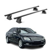 Stahl Dachträger für Mercedes C Klasse W204 2008-2014 TÜV 75 kg 2tlg Schwarz