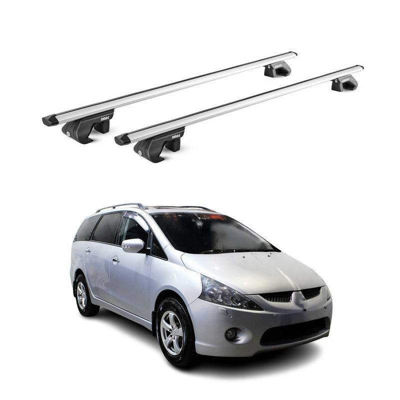 Dachträger Grundtäger für Mitsubishi Grandis NA 2003-2011 90kg Alu Silber 2x ABE