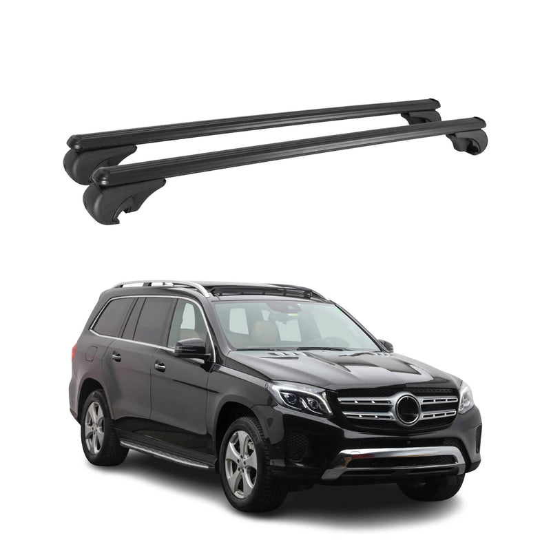 Dachträger für Mercedes GLS X166 2015-2019 Gepäckträger Grundträger Alu Schwarz