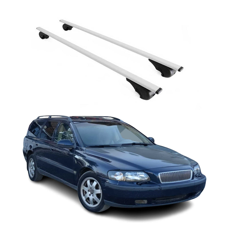 Dachträger Grundtäger für Volvo V70 1996-2000 75kg Metall Silber 2 tlg