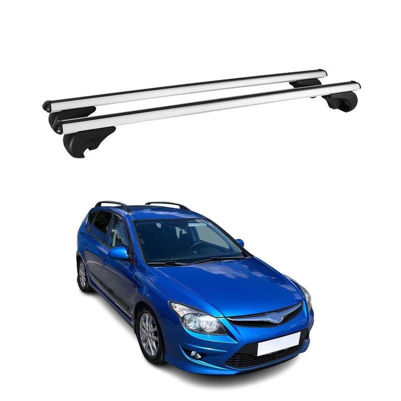 Dachträger Grundtäger für Hyundai i30 Kombi 2007-2012 75kg Alu Silber 2 tlg