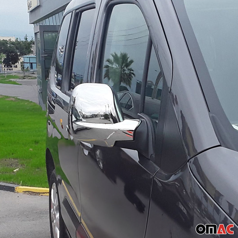 Spiegelkappen Spiegelabdeckung für Peugeot Traveller 2016-2025 Chrom ABS Silber